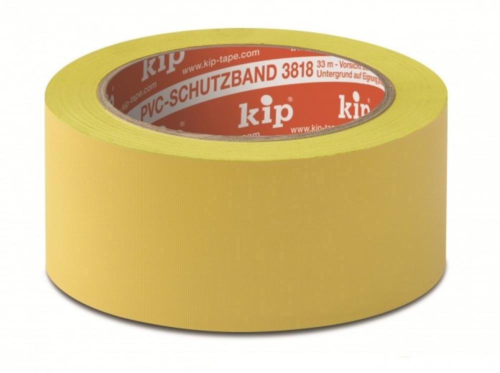 KIP 3818 PVC-Klebeband gelb, quer gerillt 50 mm x 33 m