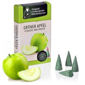 Crottendorfer Räucherkerzen - Grüner Apfel (24 St./Paket)