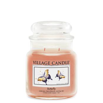 Village Candle 389g - Butterfly - Housewarmer Duftkerze mittleres Glas