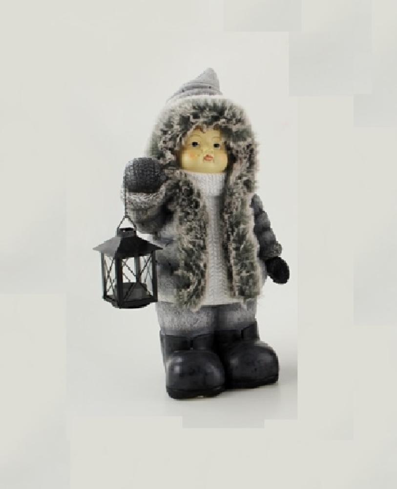 Winterkind mit Laterne 41 cm
